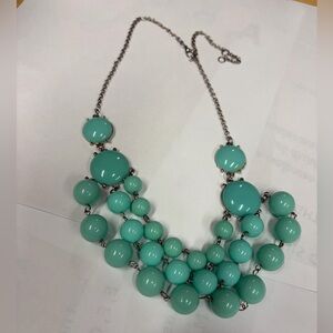 Seafoam Green/Blue Beaded Bib Necklace